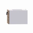 Ver imagem 6 de Gaveteiro Suspenso 33cm x 40cm 2 Gavetas com Chave para Mesa Escrivaninha de Escritório Corporate Marrom/Macadâmia/Branco
