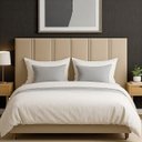 Ver imagem 3 de Cabeceira Duana Box Queen 160cm Estofada Dobrável Fixação Parede Moderna Confortável:areia