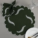 Ver imagem 3 de Jogo Americano Sousplat Mesa Posta Bordado Guardanapo 12 Peças:Arabella