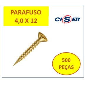 500 Peças Parafuso Madeira Chata Phillips 4,0 X 12 4.0x12