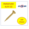 500 Peças Parafuso Madeira Chata Phillips 4,0 X 12 4.0x12 - 1