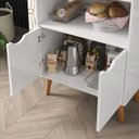 Ver imagem 3 de Aparador Buffet Cantinho do Café Decoração Sala 2 Portas:branco