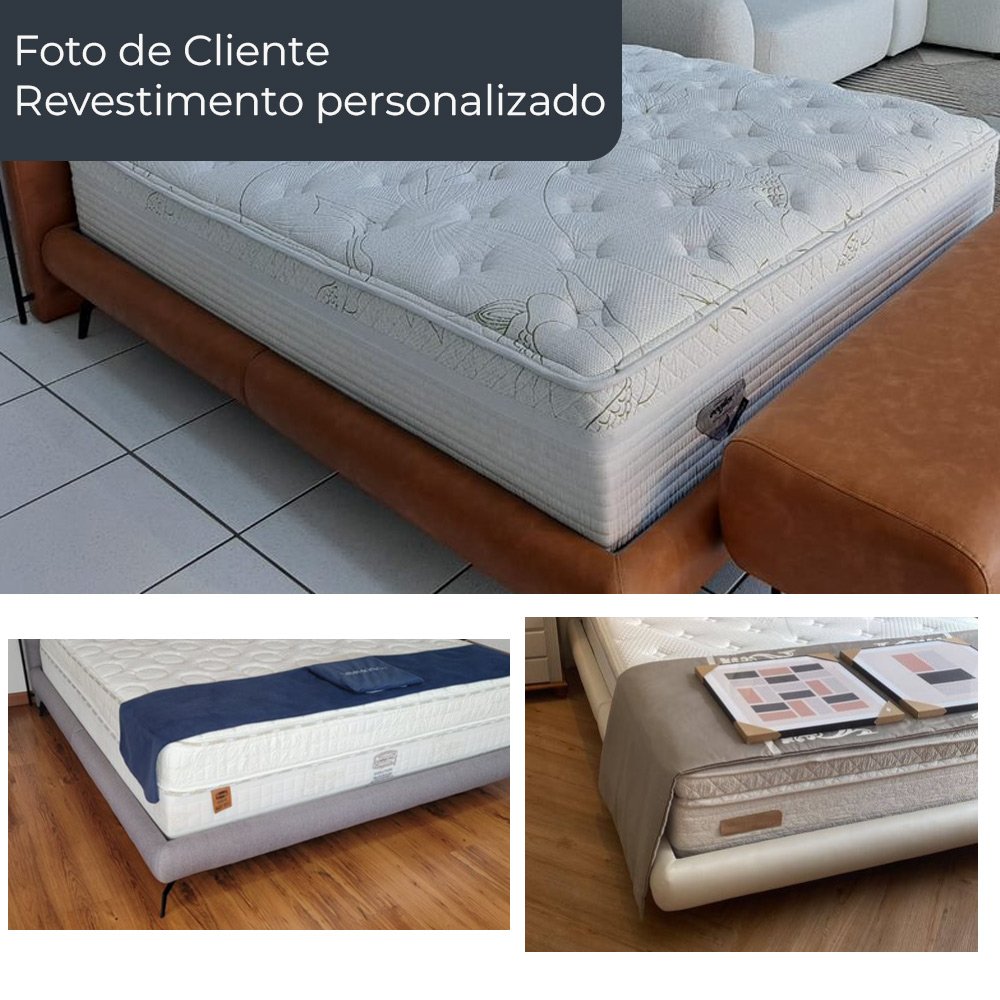 Cama King Japonesa 210cm Pés Madeira Haru Linho Cinza Claro - Sallar Home - 7