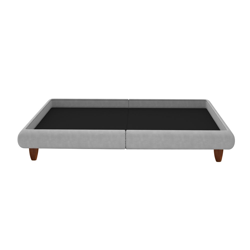 Cama King Japonesa 210cm Pés Madeira Haru Linho Cinza Claro - Sallar Home - 6