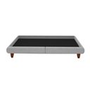 Ver imagem 6 de Cama King Japonesa 210cm Pés Madeira Haru Linho Cinza Claro - Sallar Home