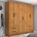Ver imagem 1 de Guarda-roupa Casal Genova 6 Portas 4 Gavetas 22110 Cinamomo - Carioca Móveis