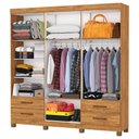 Ver imagem 4 de Guarda-roupa Casal Genova 6 Portas 4 Gavetas 22110 Cinamomo - Carioca Móveis