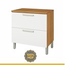 Ver imagem 1 de Balcão Cozinha Nesher Burguesa 1 Porta 1 Gaveta Freijo / Branco