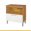 Ver imagem 3 de Balcão Cozinha Nesher Burguesa 1 Porta 1 Gaveta Freijo / Branco