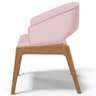 Kit 06 Cadeiras de Jantar e Estar Living Estofada Lince L02 Linho Rosê - Lyam Decor - 7
