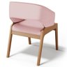 Kit 06 Cadeiras de Jantar e Estar Living Estofada Lince L02 Linho Rosê - Lyam Decor - 6