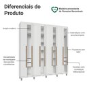 Ver imagem 5 de Guarda-Roupa Casal com Pés 8 Portas Batentes Netuno Madesa
