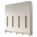 Ver imagem 3 de Guarda-Roupa Casal com Pés 8 Portas Batentes Netuno Madesa