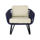 Ver imagem 4 de 2 Poltronas Milão em Alumínio e Corda Sintética para Área, Piscina, Jardim e Decoração Trama Origina