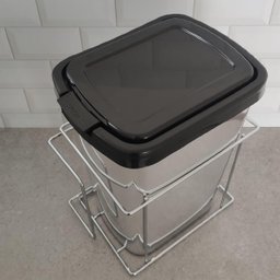 Lixeira Para Cozinha Suprema Corrediça Deslizante Lateral 9 litros Cromado Dimec - 9
