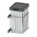 Ver imagem 1 de Lixeira Para Cozinha Suprema Corrediça Deslizante Lateral 9 litros Cromado Dimec