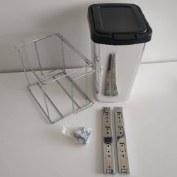 Lixeira Para Cozinha Suprema Corrediça Deslizante Lateral 9 litros Cromado Dimec - 10