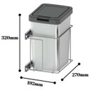 Ver imagem 6 de Lixeira Para Cozinha Suprema Corrediça Deslizante Lateral 9 litros Cromado Dimec
