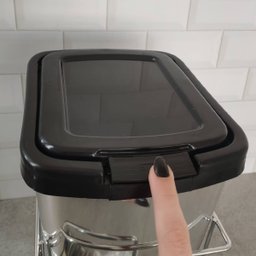 Lixeira Para Cozinha Suprema Corrediça Deslizante Lateral 9 litros Cromado Dimec - 8