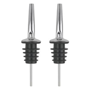 Kit 2 Bicos Dosadores Inox Vedação Silicone Azeite Vinagre
