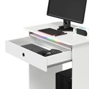 Ver imagem 6 de Mesa para Computador Prática Ej Móveis1 Gaveta Home Office Estudo:branco