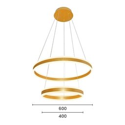 Lustre Pendente Sindora Dcd03002 Dourado Led Bivolt - 2