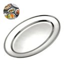 Ver imagem 2 de Bandeja Travessa Oval Rasa Inox Servir Porções Batata 30 Cm