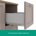 Ver imagem 6 de Cozinha Armário 6 Peças Balcão Pia sem Tampo 200 cm Unna Gris Poliman