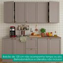 Ver imagem 2 de Cozinha Armário 6 Peças Balcão Pia sem Tampo 200 cm Unna Gris Poliman