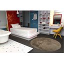 Ver imagem 2 de Tapete Redondo 0,80cm Quarto Sala Escritório Pelo Macio.:capuccino