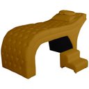 Ver imagem 1 de Maca Capitonê Estofada para Salão de Beleza Extensão de Cílios Estética - Sv Decor:mostarda