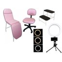 Ver imagem 1 de Kit Maca Estética Mocho À Gás Escada 02 Degraus e Brinde Fiscomed Kit Poltrona 3 Posições para Estét