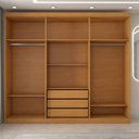 Ver imagem 6 de Guarda-roupa Casal Rúbeo 6 Portas 3 Gavetas Ripado Cinamomo - Panorama Móveis