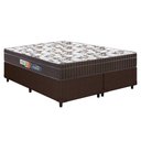 Ver imagem 1 de Cama Box Queen: Colchão Espuma Polar D45 Pérola Brown + Base CRC Courano Brown(158x198)