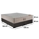 Ver imagem 3 de Cama Box Casal Sintético Bipartido + Colchão Ortobom Airtech Molas Ensacadas 65x138x188 Marrom