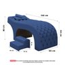 Maca Salão de Beleza Para Esteticista Charme e Puff Escada Estofada 190x80cm Suede - Desk Design Azu - 4