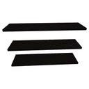 Ver imagem 1 de Kit 4 Prateleira Reta 50x10 Preto Mdf Decorativos
