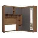Ver imagem 2 de Guarda-roupa Casal Modulado Toledo 7 Portas 4 Gavetas Jatoba/grafite com Espelho - Pnr Móveis