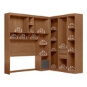 Ver imagem 5 de Guarda-roupa Casal Modulado Toledo 7 Portas 4 Gavetas Jatoba/grafite com Espelho - Pnr Móveis