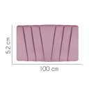 Ver imagem 2 de Painel Estofada Bélgica 100CM Solteiro Courino Rosa - D A DECOR