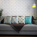Ver imagem 2 de Kit com 4 Capas para Almofadas Decorativas Abstrato Bege