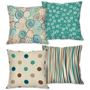 Ver imagem 1 de Kit com 4 Capas para Almofadas Decorativas Abstrato Bege