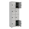 Armário Roupeiro Aço 8 Portas Ea702 Cinza - 1