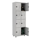 Ver imagem 1 de Armário Roupeiro Aço 8 Portas Ea702 Cinza