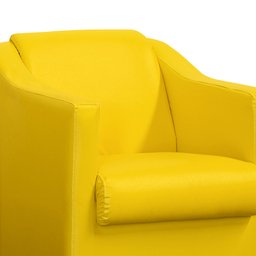 Kit 2 Poltronas Tilla Decorativa Escritório Corino Amarelo - 2