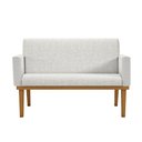 Ver imagem 2 de Sofá Namoradeira Reforçada 2 Lugares Luxo Tecido Linho Cor:Linho Bege