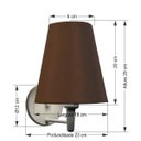 Ver imagem 2 de Arandela Cone Vivare Md-2007 Base Branco Cúpula em Tecido - Bivolt
