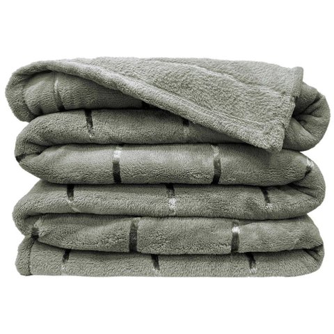 Cobertor Manta Himaláia Queen Ultrasoft Dupla Face - Cinza - 100% Poliéster