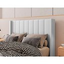 Ver imagem 2 de Cabeceira Estofada King 195 Cm Turquesa Corino Cor: Branco