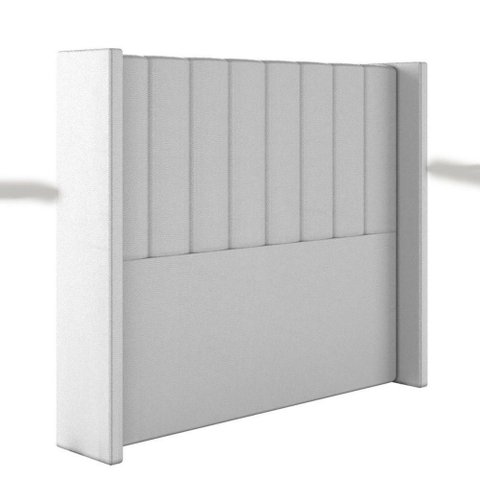 Cabeceira Estofada King 195 Cm Turquesa Corino Cor: Branco